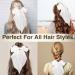 OOTDAY Hair Bow Clips for Women Hair Bands Oversized Long Tail Hair Bow Cute Hair Accessories for Women Birthday Gifts (White) - Buy Online on GoSupps.com