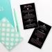 Teeth Whitening Aftercare Cards 50 Pack 2x3.5 inch | Kit Supplies - Black Neon Pink Design - Buy Online on GoSupps.com