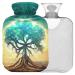 Naanle Magic Tree of Life Heat bottle with lid Transparent hot water bottle Handfoot Warmer Heading bags For pain relief heat and cold therapy 2L