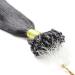 Hair2Heart Microring Extensions - 50 Strands Human Hair Straight 40cm - #1 Black - Premium Quality for Seamless Volume - Buy Online on GoSupps.com