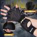 iHuan Breathable Fingerless Weight Lifting Gloves with Wrist Support - Black XS - Buy Online on GoSupps.com