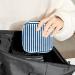 Blue & White Stripes Sanitary Napkin Storage Bag | Menstrual Cup & Nursing Pad Holder | Portable Period Pouch for Women & Teen Girls - Multi-Colored | 1Pc - Buy Online on GoSupps.com