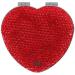 Fawziya Bling Heart Make Up Mirrors 2X Magnifying-Red