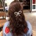 Stylish Pearls & Bow Hair Clips - Set of 4 for Elegant Hairstyles | International Shipping - Buy Online on GoSupps.com