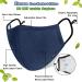 Euroca 4 Layer Cloth Face Mask Reusable Washable Adjustable For Adult -4 Filters included Navy - Buy Online on GoSupps.com