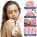 Ousiya Silicone Body Scrubber Loofah Exfoliating Brush - 3 Pack (Pink/Blue/Black) - Buy Online on GoSupps.com