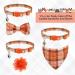VKPETFR Breakaway Cat Collar 3 Pack - Cute Flower & Bandana Design - Adjustable Safety Buckle Kitten Collars with Bow Tie and Bell - Ideal for Girl Boy Cats and Puppies - Orange - Buy Online on GoSupps.com