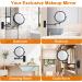 Black Wall Mounted Makeup Mirror 8 Inch Double Sided Vanity Magnifying Mirror - 5X Magnification - DECLUTTR - Buy Online on GoSupps.com