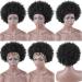 LEOSA Short Afro Kinky Curly Headband Wig for Black Women - Natural Black Glueless Synthetic Afro Hair Scarf - Buy Online on GoSupps.com