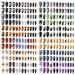 288PCS Halloween Fake Nails Lorvain Halloween Stiletto False Nails with Nail Adhesive Tabs Press on Nails Full Cover Glossy Skull Bat Pumpkin Artificial Fingernails for Women Girls Nail Art Decoration