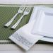 LEKOCH 100 PCs Premium White & Gray Disposable Napkins - Air Laid Fabric for Weddings 43x30 cm - Elegant Gray Design - Buy Online on GoSupps.com