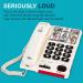 Serene Innovations Amplified Big Button Landline Phone for Seniors - 26dB Home Phone with Photo Buttons for Hearing Impaired - Buy Online on GoSupps.com