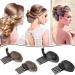 Invisible Fluffy Hair Pad Set for Women - 4 Pieces Puff Hair Head Cushion in Brown & Black - Buy Online on GoSupps.com