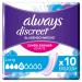 Always Discreet Incontinence Slip Inslots Long Plus (10 tying) for women strong protection which you hardly feel 10 pieces (1 Pack) single pack