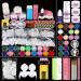 Acrylic Nail Kit with Everything for Beginners 21 Colors Acrylic Powder and Liquid Monomer Set Professional Nail Kit Glitter Powder Nail Rhinestone False Nail Brush Manicure Tools Gift for Women #2