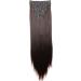 CAISHA by PRETTYSHOP XXL 24 Straight Dark Brown Mix Clip In Hair Extensions - 8 Pieces Set (#2T33 CES23) - Buy Online on GoSupps.com