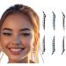 FIESTAS GUIRCA Adhesive Face Jewelry (6 Crystal Eyeliners) - Makeup for Costume Parties Carnival and Halloween - Multicolored