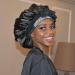 Queen Rhinestone Diamond Pink Jumbo Satin Bonnet for Women - Large Night Sleeping Cap for Long Curly Hair - Buy Online on GoSupps.com