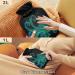 Naanle Watercolor Hot Water Bottle with Cover 1L Transparent Heat Therapy for Bed Hands & Feet | Pain Relief & Warmth - Buy Online on GoSupps.com