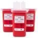 Alcedo Sharps Container for Home Use and Professional 1 Quart (3-Pack) | Biohazard Needle and Syringe Disposal | Small Portable Container for Travel