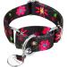 Dazzber martingale collar dog collar no pull pet collar heavy dog martingale collars silky soft with unique pattern for medium and large dogs (small 5/8 inch wide small 5/8 inch wide black and sunflower