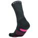 Ecosox Viscose Bamboo Medium Weight Hiker | 5 pair | Full Cushion | Arch Support Socks | Oder Resistant | Moisture Wicking Large Black/Pink