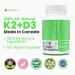 Max Strength Vitamin D3 + K2 1000 IU with MK-7 120mcg - D3 + K2 Vitamin for Heathy Strong Bones Teeth & Immune Support 120 Vegan Capsules 120 count (Pack of 1) - Buy Online on GoSupps.com
