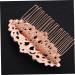 FRCOLOR Rhinestone Hair Comb Gold Teeth Hair Clip Combs Headpiece for Women Wire Hair Side Comb Metal Hair Side Comb Fashion Hair Comb Pin Metal Hair Clips for Women Rhinestones Veil Bride - Buy Online on GoSupps.com