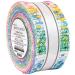 Jelly Roll - Flowerhouse Gentle Petals by Debbie Beaves for Robert Kaufman Spring Florals 2.5" Strips Roll-Ups Bundle Quilter's Cotton Fabric Precuts (RU-1093-40) M493.11