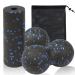 Wexffu fascia ball and fascia roller set small massage ball fascia roller for spine back neck neck offers depth massage and pain relief with storage bag (3 pieces)
