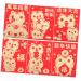 TEHAUX 60 Pcs Year of The Tiger Little Red Packets Lunar Year Supplies Chinese New Year Packet Party Red Packet Lucky Money Envelopes Purses Gift Cash Packet Lyrics Paper Hundred Yuan Assorted Color 2 11.5X8CM