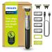 Philips OneBlade 360 Authentique Visage + Corps - Tondeuse barbe lectrique tondeuse corps et rasoir avec technologie de lame 360 2 lames 360 4 sabots barbe de 3 jours 1 kit Corps QP2834/31 OB Visage & Corps + 3x lames 360
