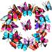 24 pieces three -dimensional butterfly hair clip plastic butterflies hairpin bobby pin hair clip snap hair jewelry for children girls to carnival carnival (in bright strong colors)