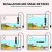 10W Aquarium Heater Fish Tank Heater Mini Tank Heater Heating Rod Constant Temperature Heater USB Interface Design Rechargeable Heating Accessory for Aquarium and Small Fish Tanks - Buy Online on GoSupps.com