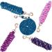 Merauno Lead Rope for Horse - Tie Rope in Various Stylish Designs Lead Lead Tie Rope Pony Donkey Goat Long Knit with Carabiner Hook (Pink Carabiner Hook) pink Carabiner hook - Buy Online on GoSupps.com