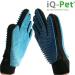 iQ-Pet Grooming Glove - 2 Sides: Rubber & Microfiber for Effortless Pet Care | International Shipping Available - Buy Online on GoSupps.com