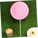 Ciieeo Miniature Food Toy Lollipops for Kids Lollipop Candy Embellishment Artificial Food Wedding Decor Toy for Kids Kidcraft Tongue Painter Lollies Baby Bamboo Child Christmas Tree Cake Pink 40*20*0.3cm - Buy Online on GoSupps.com