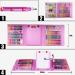 KINSPORY Art Supplies 228 Pack with Double-Side Trifold Easel - Creative Drawing and Coloring Kit for Beginners and Kids - Pink 228PC - Buy Online on GoSupps.com