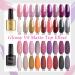 Lavender Violets Gel Nail Polish Kit - 21 Piece Set with 18+3 Colors, UV/LED Soak-off, Base & Top Coat - Trendy Shimmer Finish - 0.16 Fl Oz - Buy Online on GoSupps.com