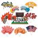 73Pcs Super Football bowl Cake Cupcake Toppers Themed Decorations for Birthday Party Football Sport Party Supplies