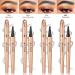 Magic Eyebrow Pencil Magic 3D Waterproof Microblading Eyebrow Pencil 4 Tipped Precise Brow Pen Fine Stroke Microblading Eyebrow Pencil Natural Lasting &waterproof (4# Black*2pcs) - Buy Online on GoSupps.com