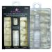 Bling Art False Nails 360 Stiletto Almond Long False Salon Nails Natural White Acrylic Fake Nail Tips with glue