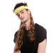 WIG ME UP - CXH-014-P8 Half Wig Headband and Long Hair Mullet Proll 80s Tennis Player Brown **Adults** Fawn (P8)