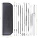 10-Piece Blackhead Remover Set - Stainless Steel Comedone Extractors & Acne Tweezers | Kememo - Buy Online on GoSupps.com