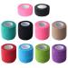 10 Pack Cohesive Bandage Wrap Self Adherent Vet Tape for Pets Elastic Self Adhesive Wrap for Sports Finger Wrist 2 Size (8Pack 2'' and 2Pack 1'') Muliti Colors Multi Size Multi Colors