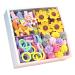 74pcs color elastic hair band fabric nice hair clip peak hair and rubber tanges hair tie holder kit with box for girls teenage children