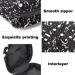Stylish Menstruation Pad Bag with Zipper - Women's Napkin & Tampon Collection Bag (Black & White Abstract Music) | Eco-Friendly & Functional - Buy Online on GoSupps.com