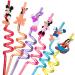 24 Mouse Straws with 2 Cleaning Brush 6 Designs Great for Mickey Theme Birthday as Party Favors and Party Supplies