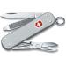Victorinox Classic SD Alox Swiss Army Knife Compact 5 Functions Swiss Made Pocket Knife with Small Blade Screwdriver and Key Ring - Silver