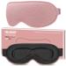 Eye mask sleep mask side sleepers 3D sleeping goggles eye flap for men women comfortable 100% light blocking blind lounds for sleeping for nap meditation travel aircraft bedroom (pink)